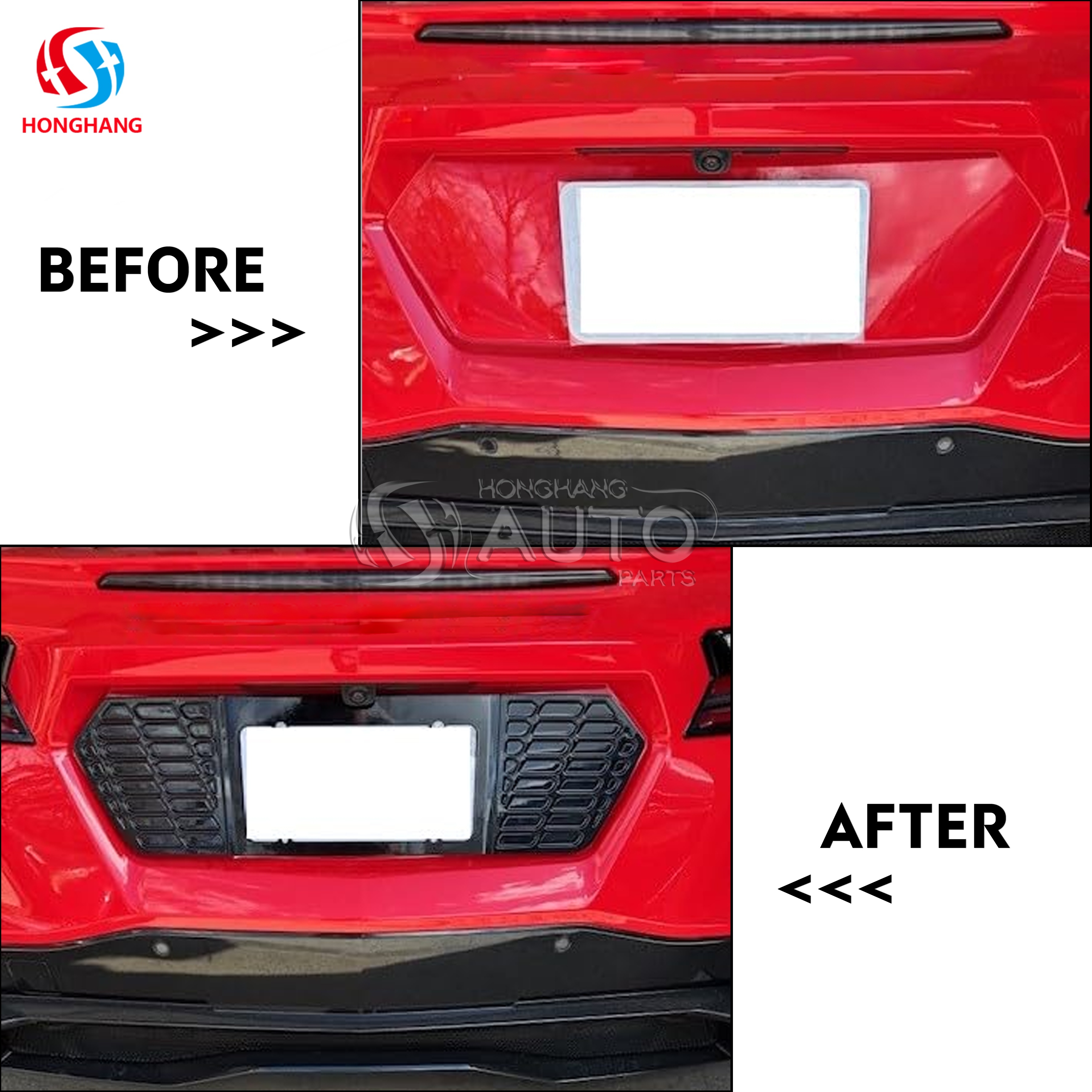 Rear License Plate Frame For Chevrolet Corvette C8 2020 2021 2022 2023