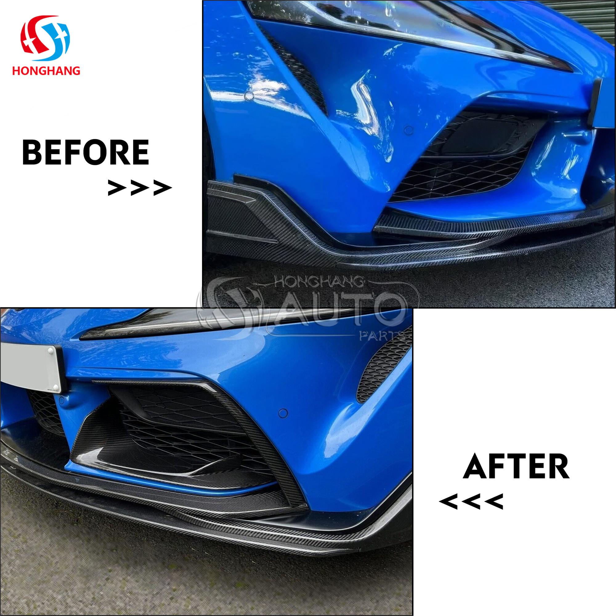 Front Bumper Upper Trim Fang For Toyota Supra GR A90 A91 MK5 2020 2021 2022 2023 2024