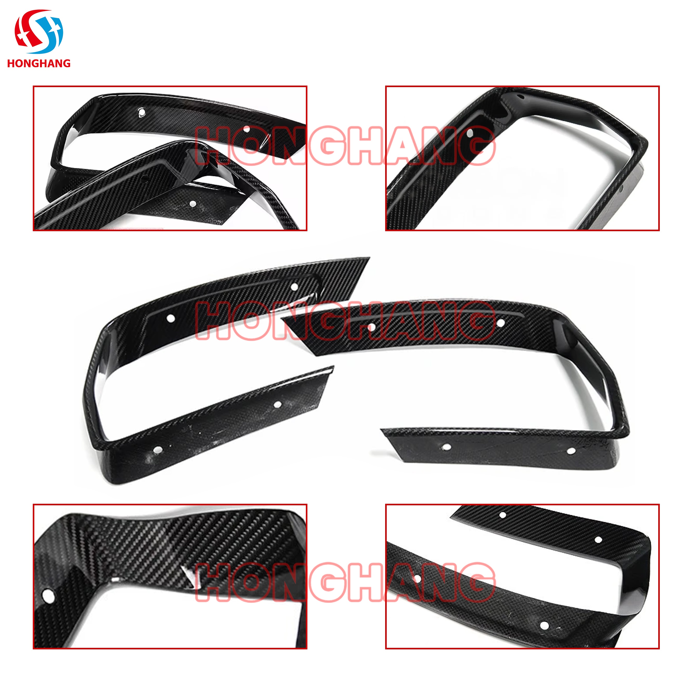 Rear Diffuser Accent Rear Bumper Exhaust Surround Trim for Chevrolet Corvette C8 2020+