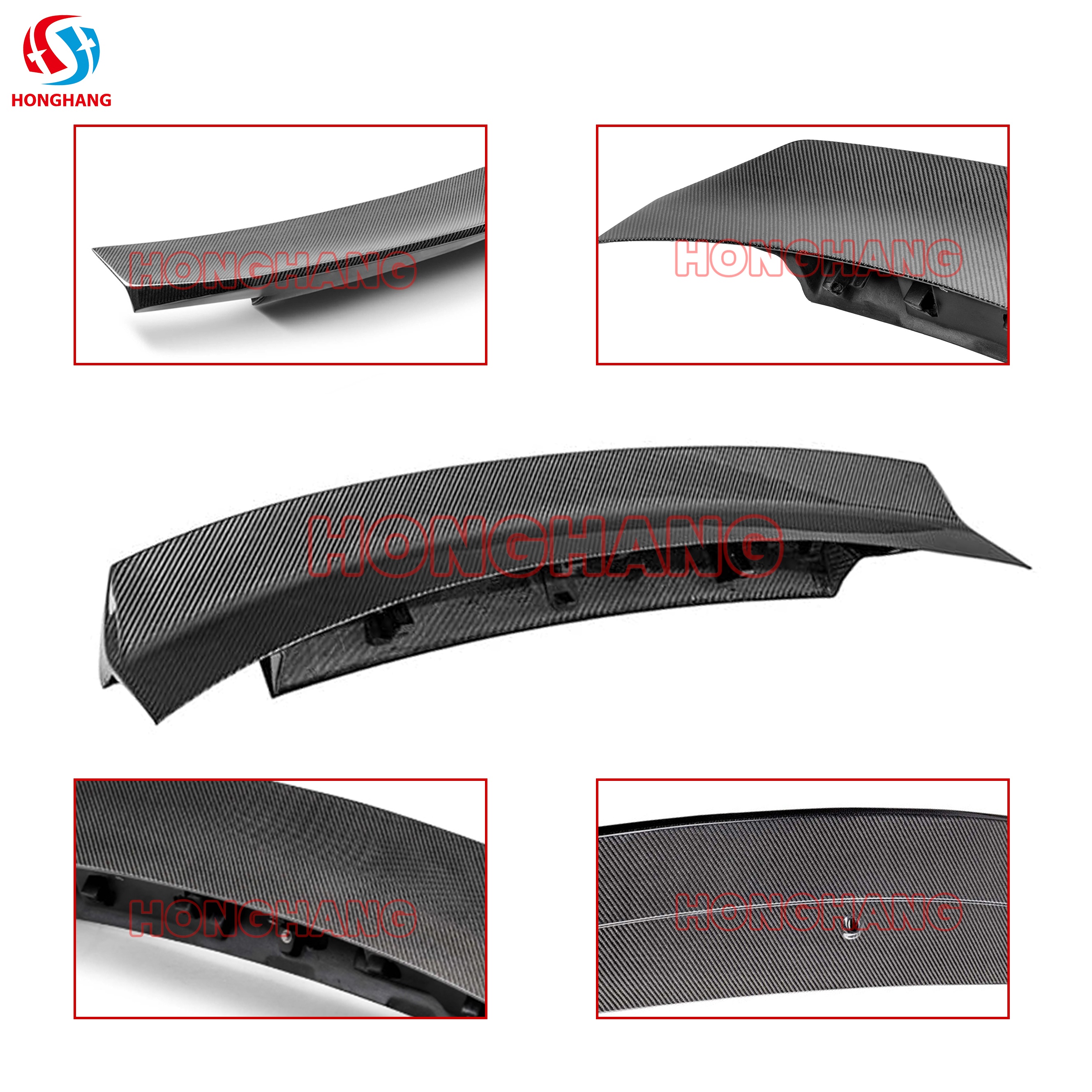 ABS Plastic Gloss Black Rear Spoiler for Ford Mustang 2024+