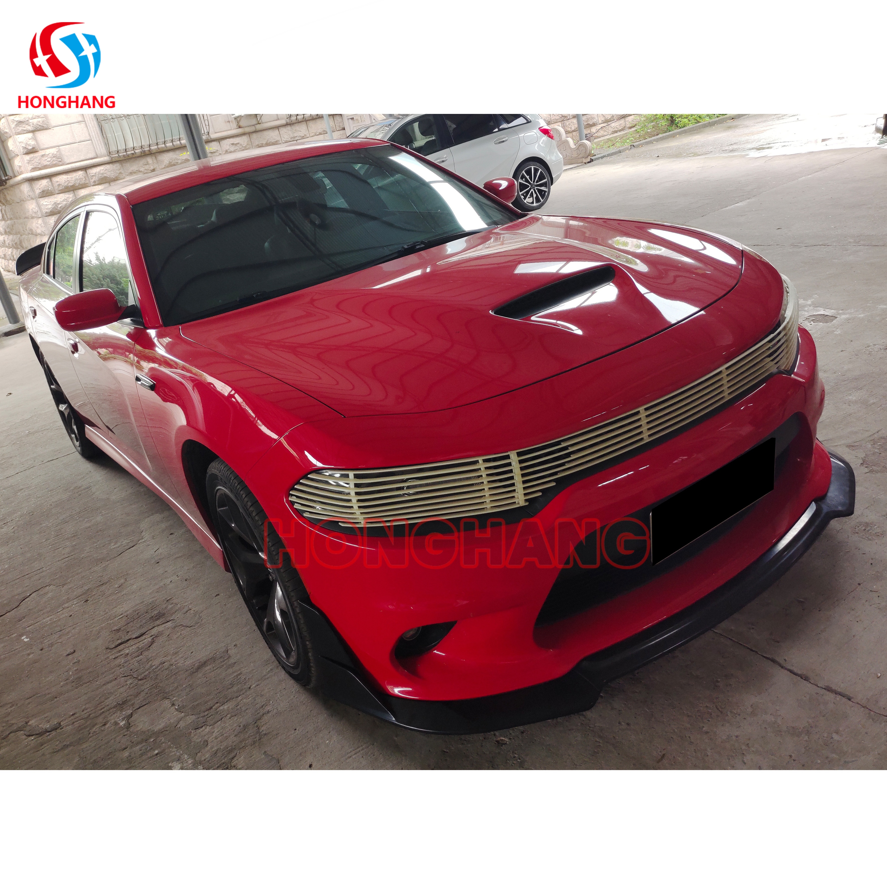 ABS Front Bumper Grille Upper Grill Guards Front Upper Grille for Dodge Charger 2015-2021