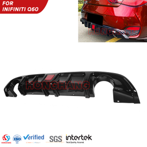 Car Rear Bumper Lip Diffuser For Infiniti Q60 2017 2018 2019 2020 2021