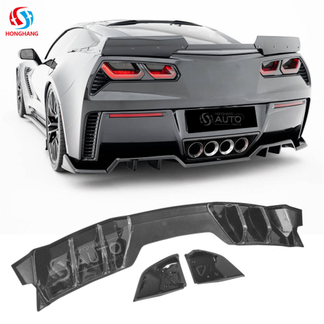 Rear Bumper Diffuser Lip For Chevrolet Corvette C7 Z06 2014 2015 2016 2017 2018 2019
