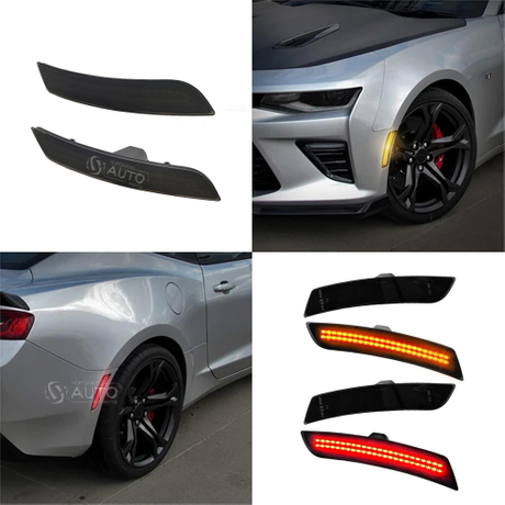LED Side Marker Lights For Chevrolet Camaro 2016 2017 2018 2019 2020 2021 2022 2023 2024