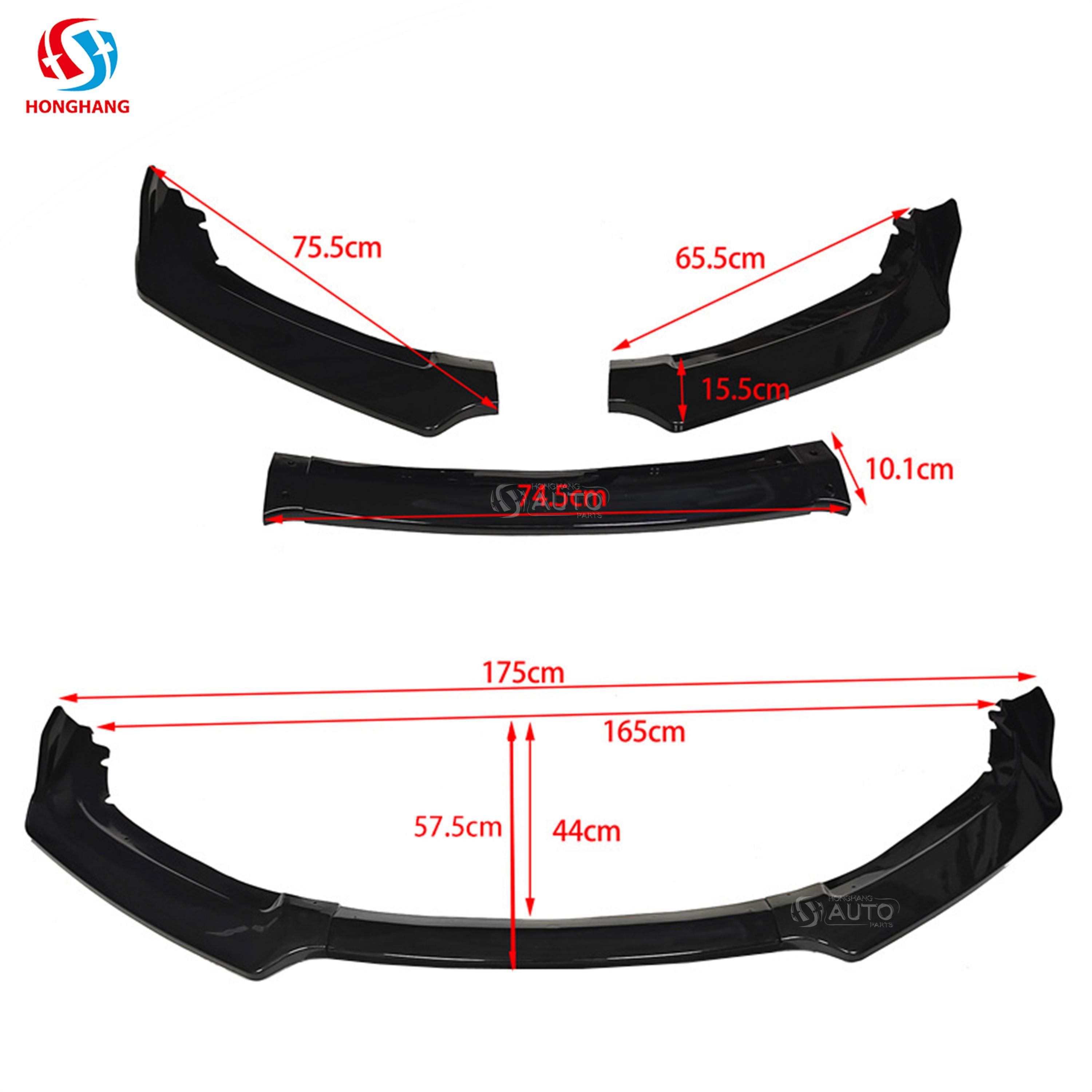 Hot Selling Front Bumper Lip Splitter For Honda Civic 2016 2017 2018 2019