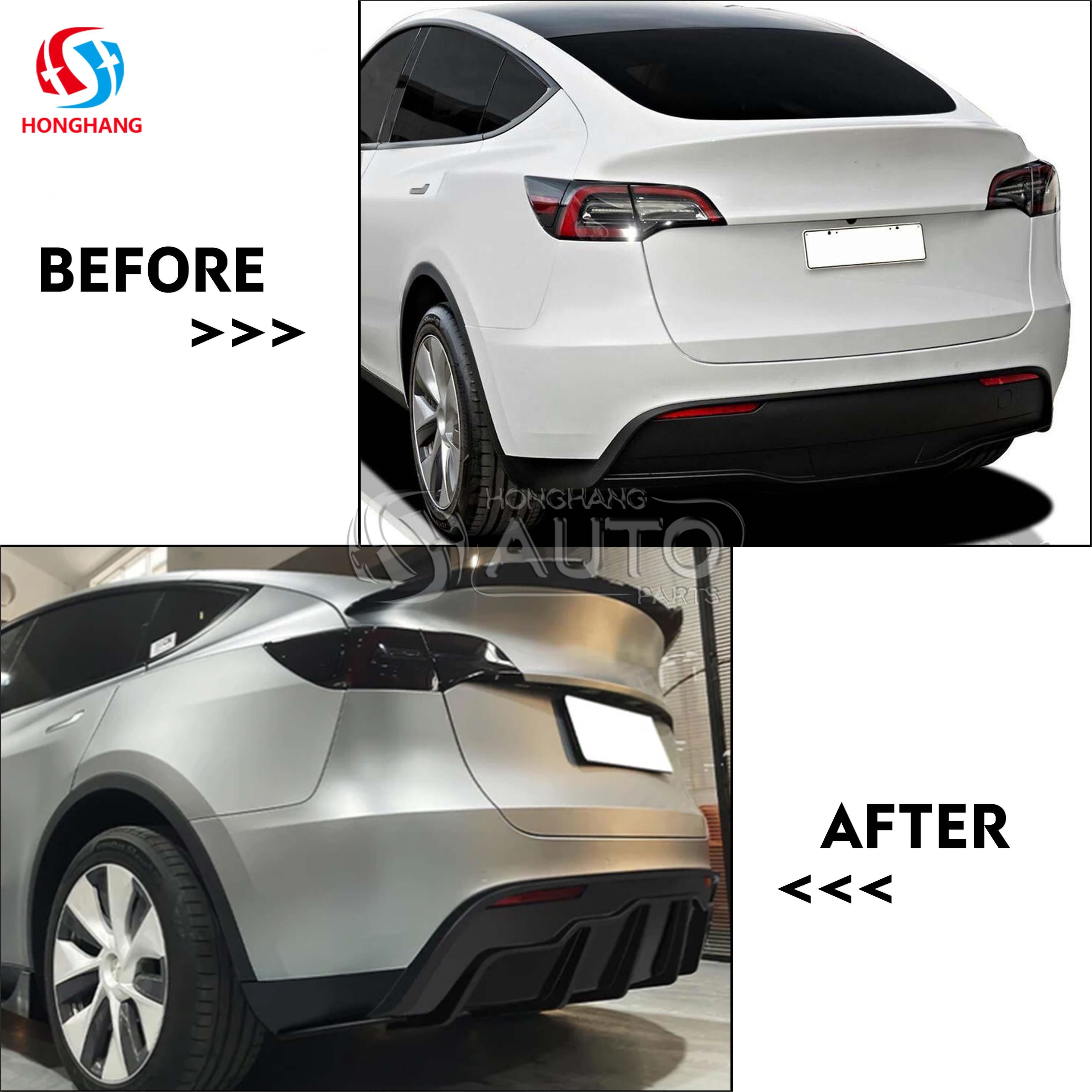 Rear Bumper Lip Diffuser For TESLA Model Y 2017 2018 2019 2020 2021 2022 2023