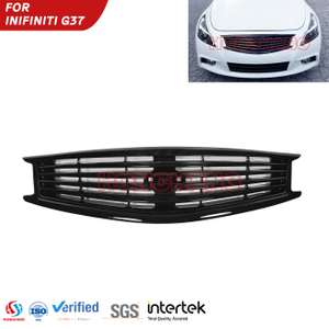 ABS Front Bumper Grille Upper Grill Guards Front Upper Grille for Infiniti G37/G25 Q40 2010-2013