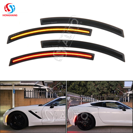 LED Side Marker Lights For Chevrolet Corvette C7 2014 2015 2016 2017 2018 2019