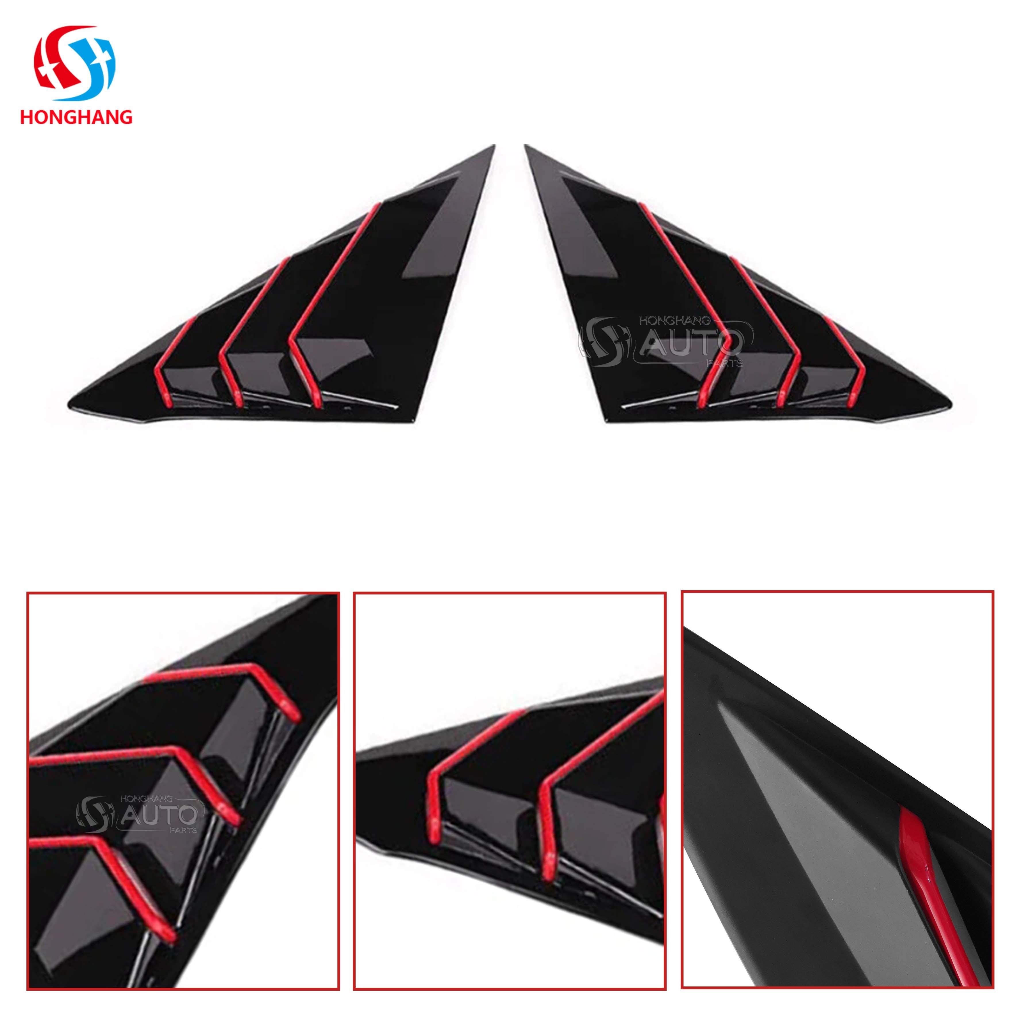 Car Rear Window Triangle Shutters Cover For Honda Civic 2018 2019 2020 2021 2022