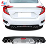 Rear Bumper Diffuser Lip For Honda Civic 2016 2017 2018