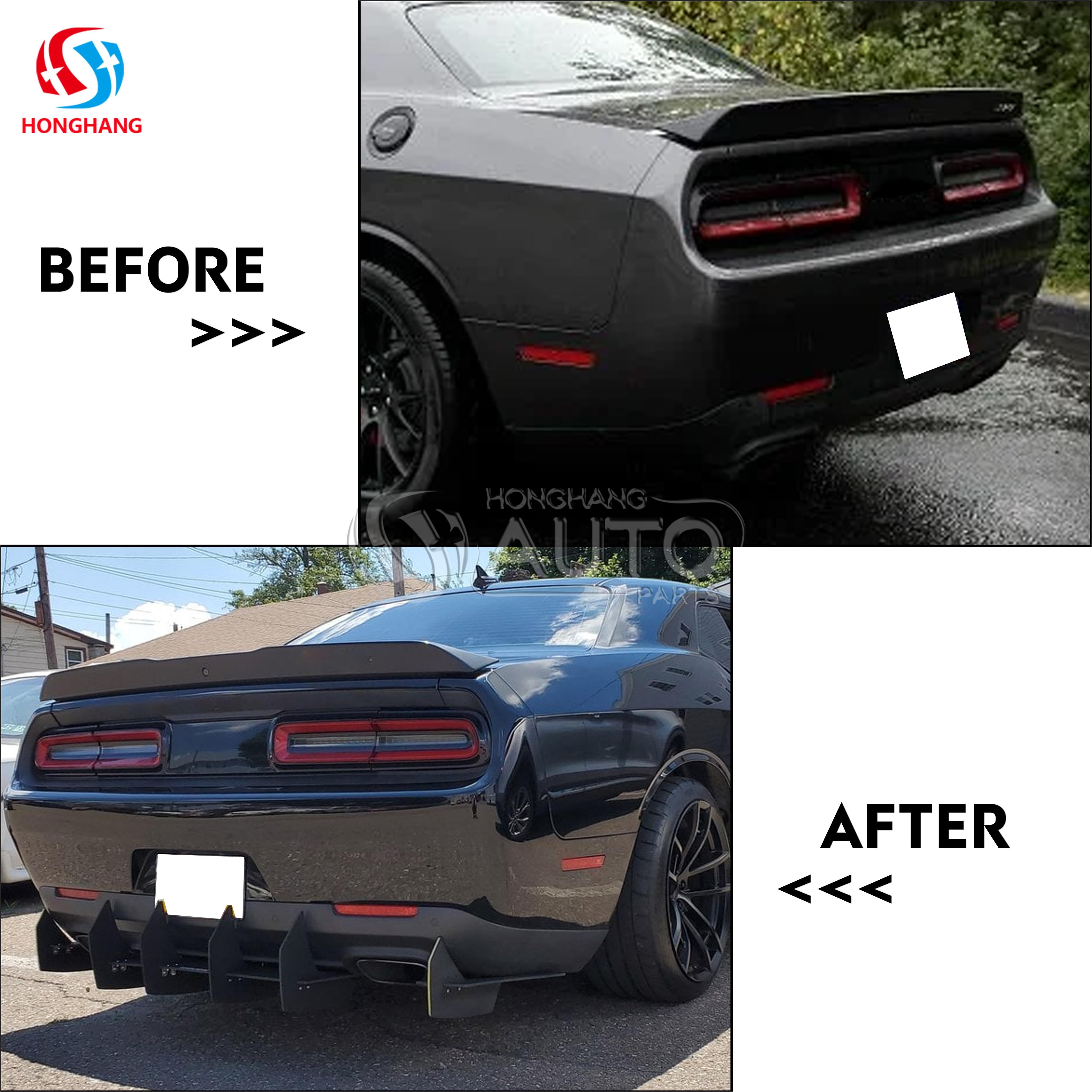 Rear Bumper Diffuser Lip For Dodge Challenger 2015 2016 2017 2018 2019 2020 2021 2022 2023