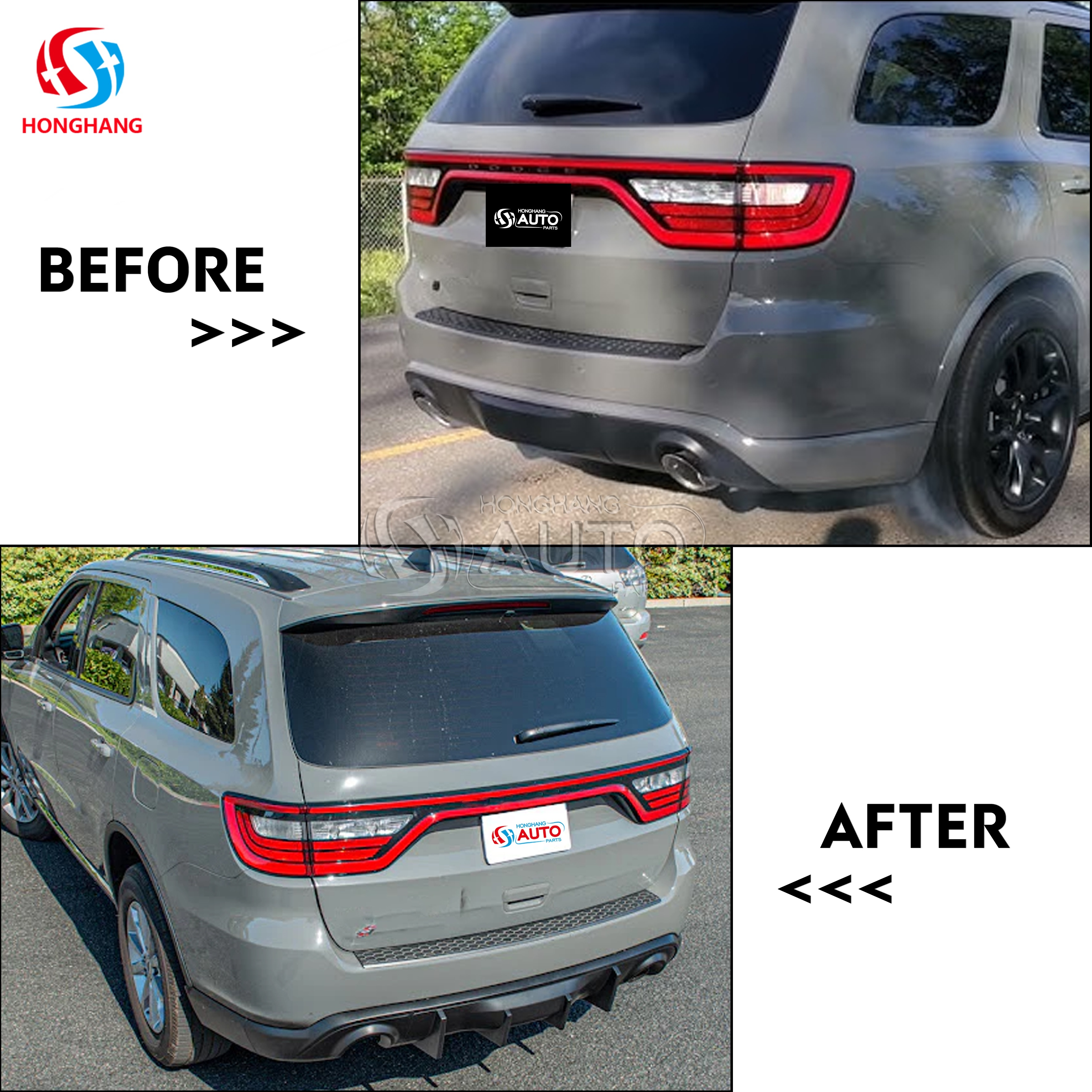 Dodge Durango SRT Hellcat Rear Diffuser Spoiler 2021 2022 2023 2024