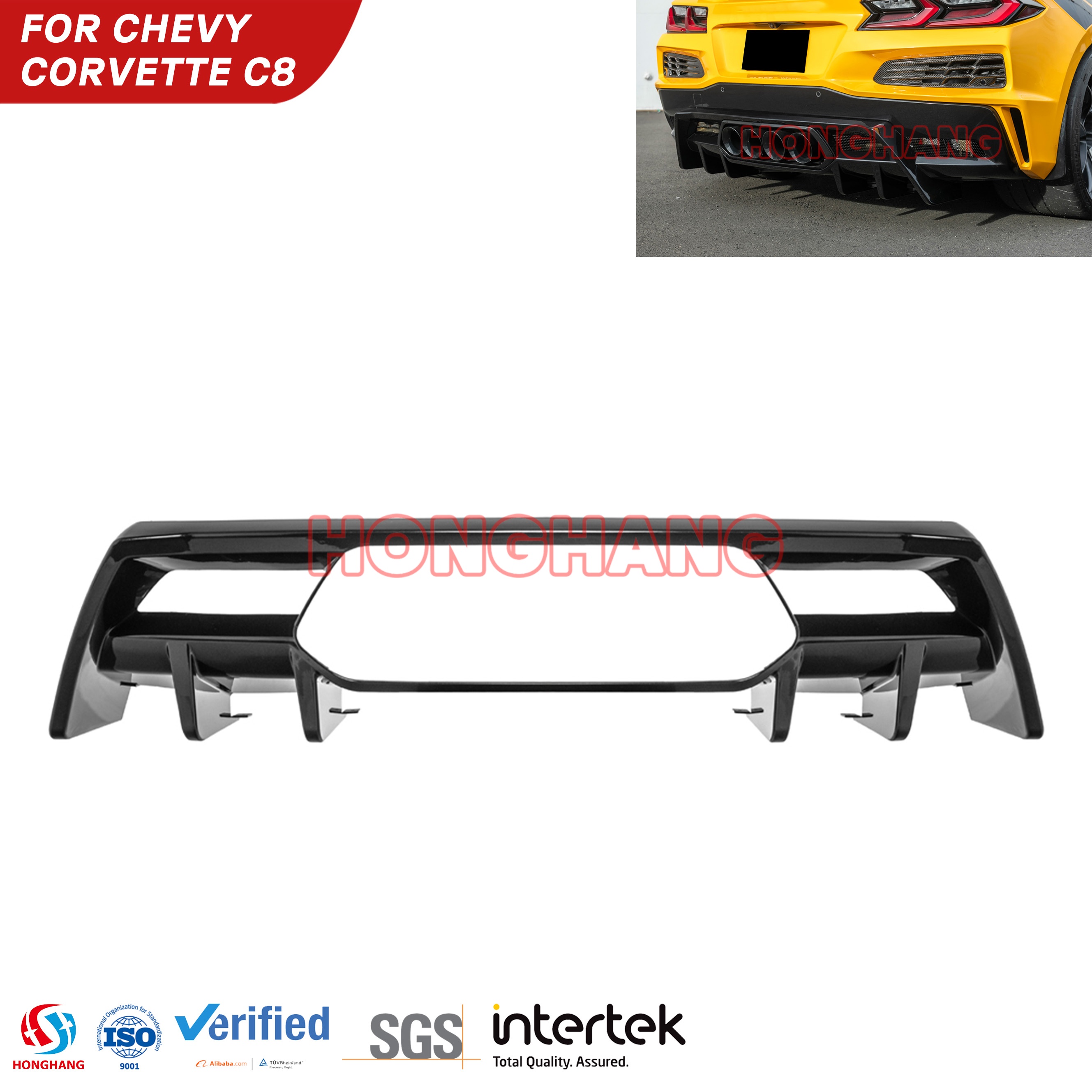 2023+ Corvette C8 Z06 Rear Diffuser Bumper Lip