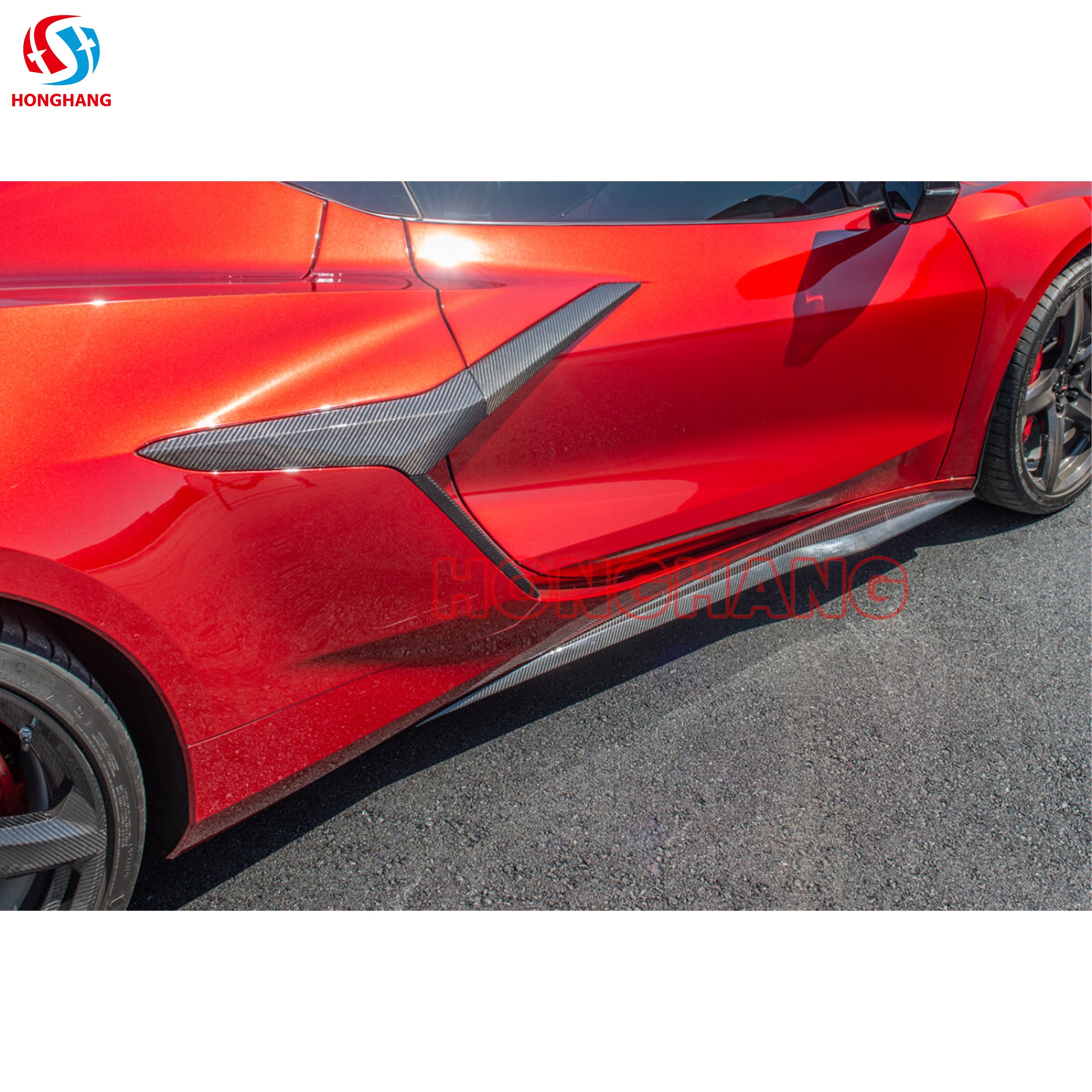Car Body Kit Side Skirts For Chevrolet Corvette C8 Z06 2023+