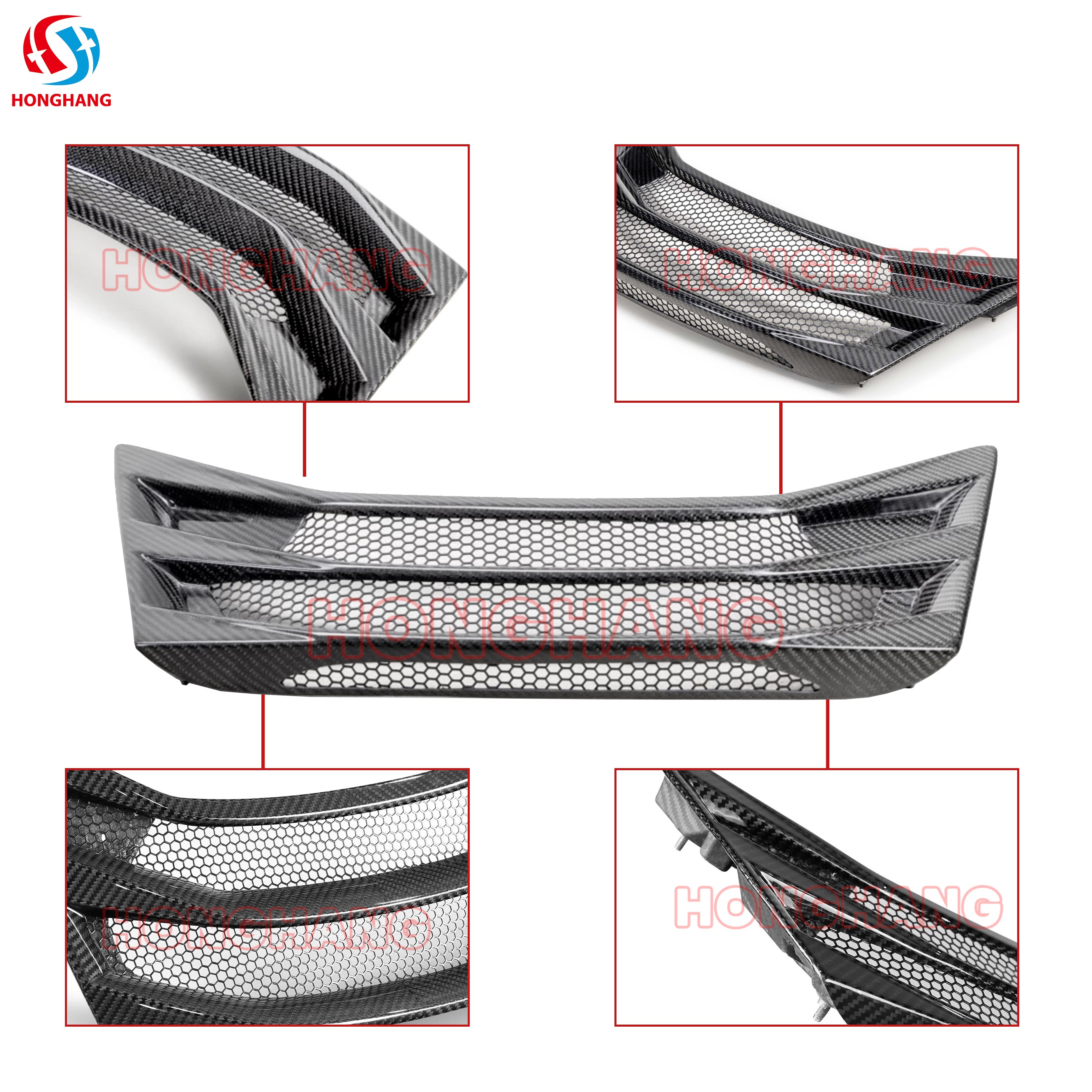Convertible Rear Hatch Vents for Chevrolet Corvette C8 2020 2021 2022 2023 2024