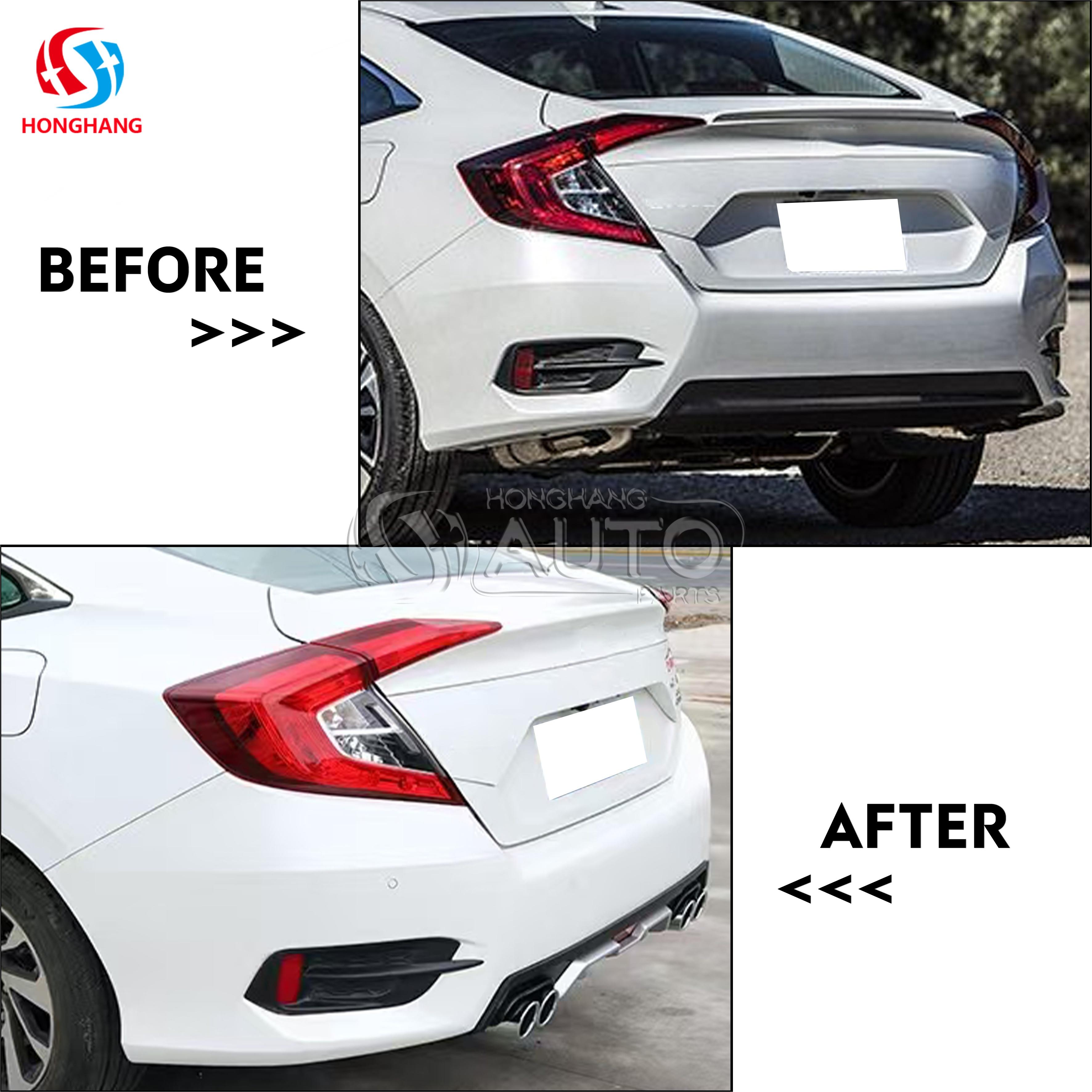 Rear Bumper Diffuser Lip For Honda Civic 2016 2017 2018