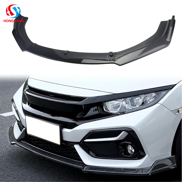 Front Bumper Lip Splitter For Honda Civic 2016 2017 2018 2019