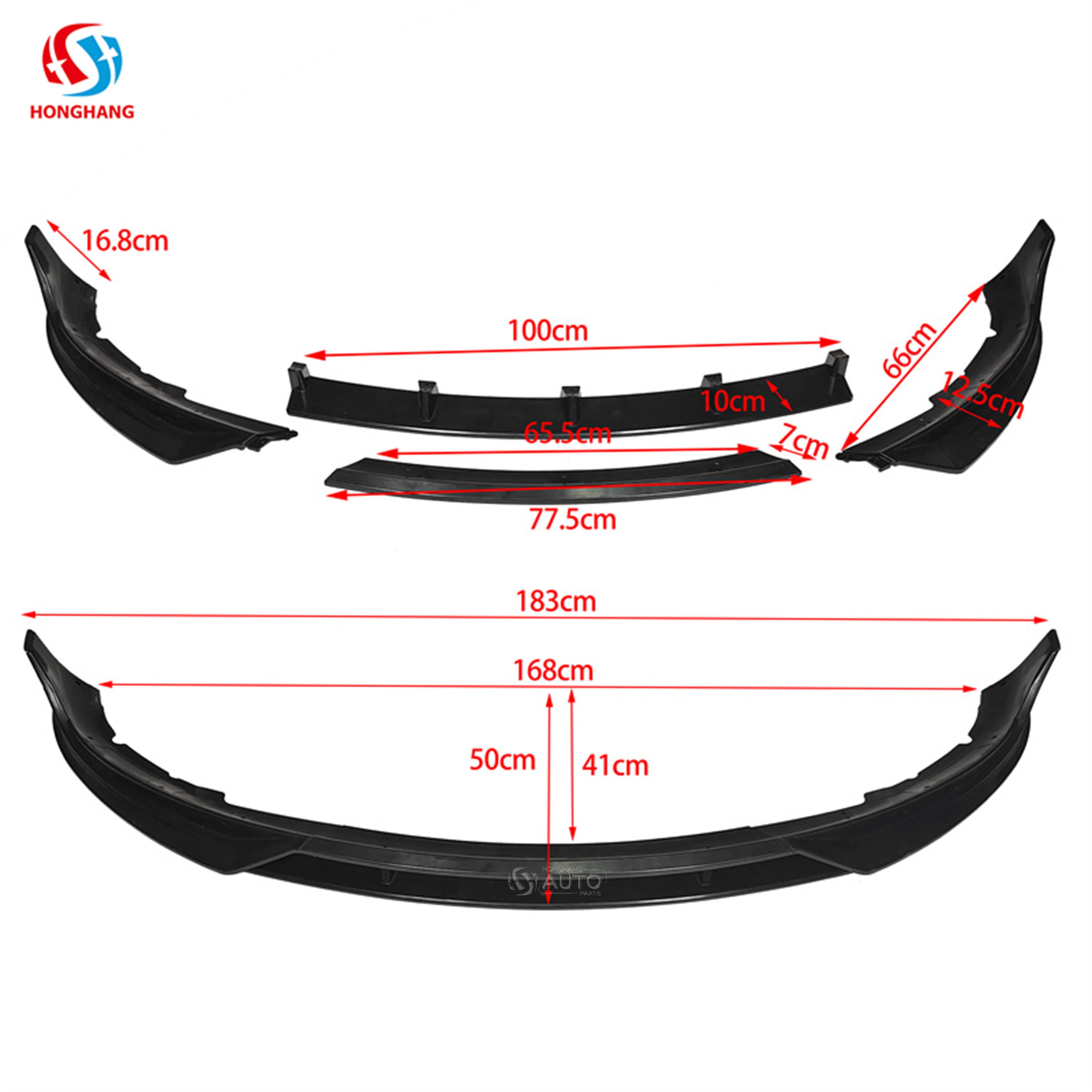 Front Bumper Lip Splitter For Tesla Model3 2017 2018 2019 2020 2021 2022 2023