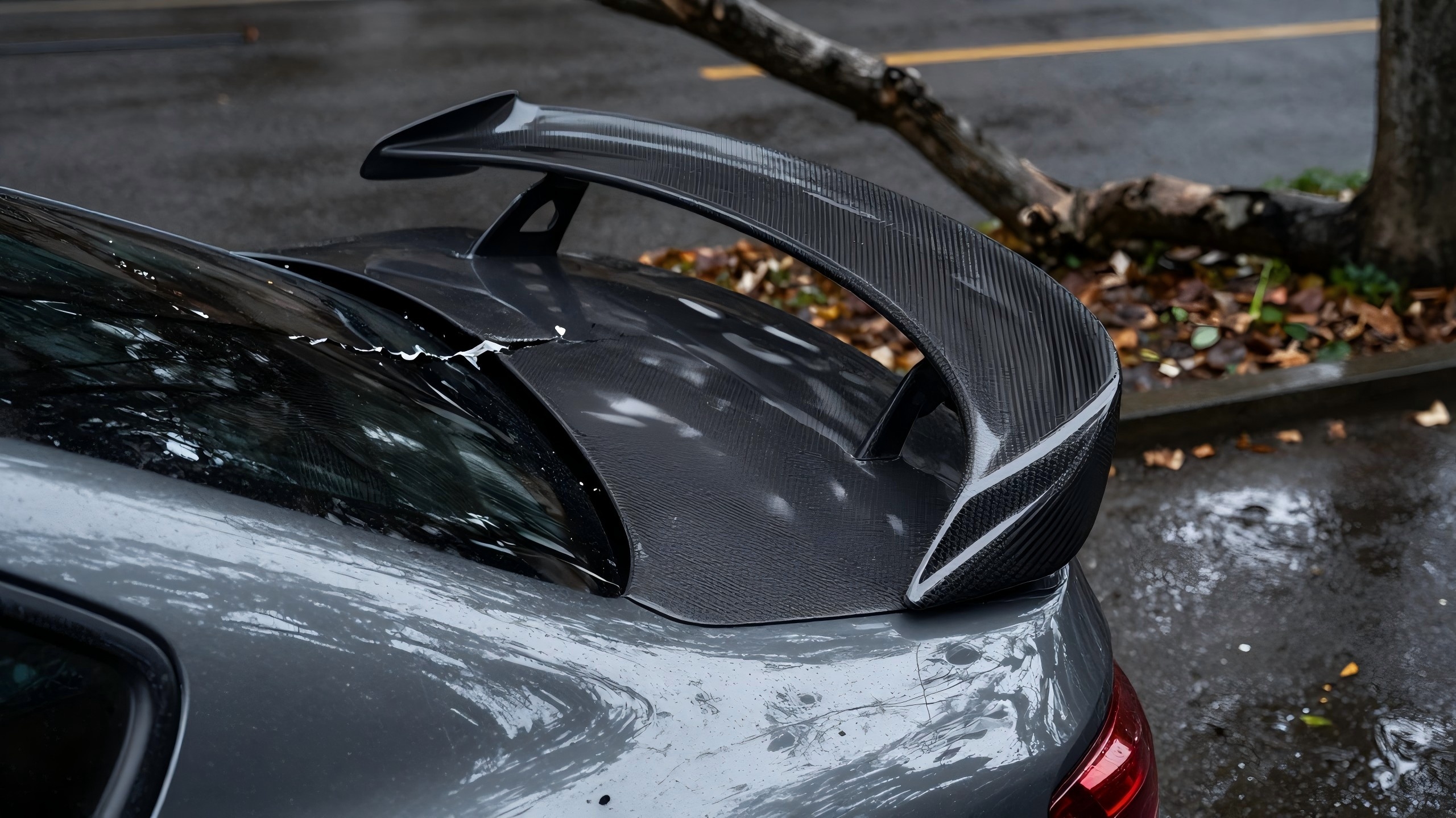 carbon fiber automotive spoiler diffuser