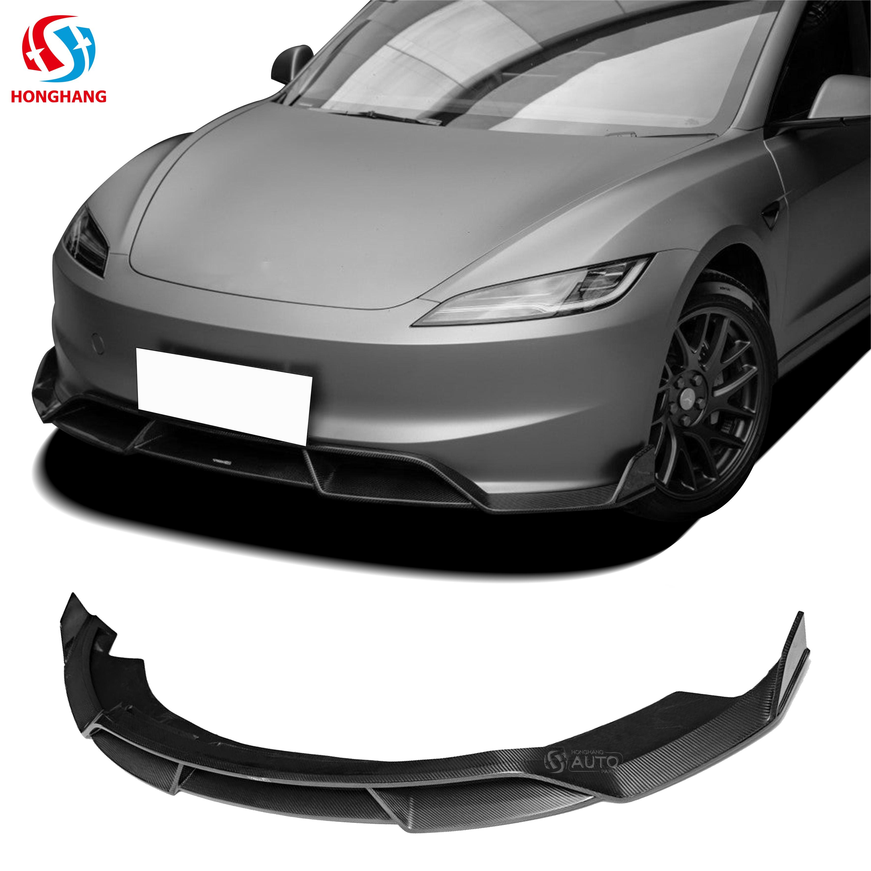 New Arrivals Front Bumper Lip Splitter For Tesla Model 3 2024(1)