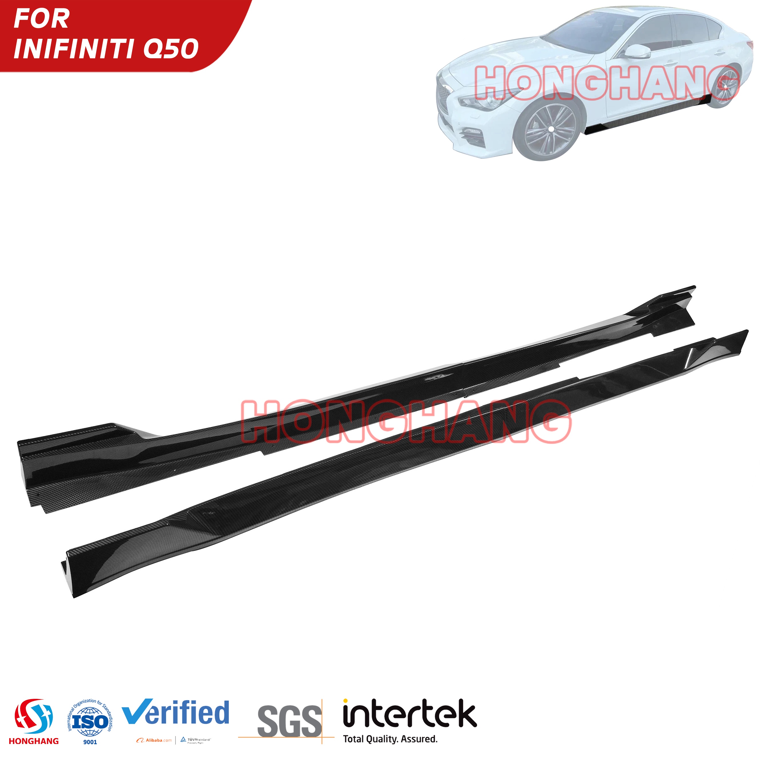 HONGHANG Infiniti Q50 Side Skirts