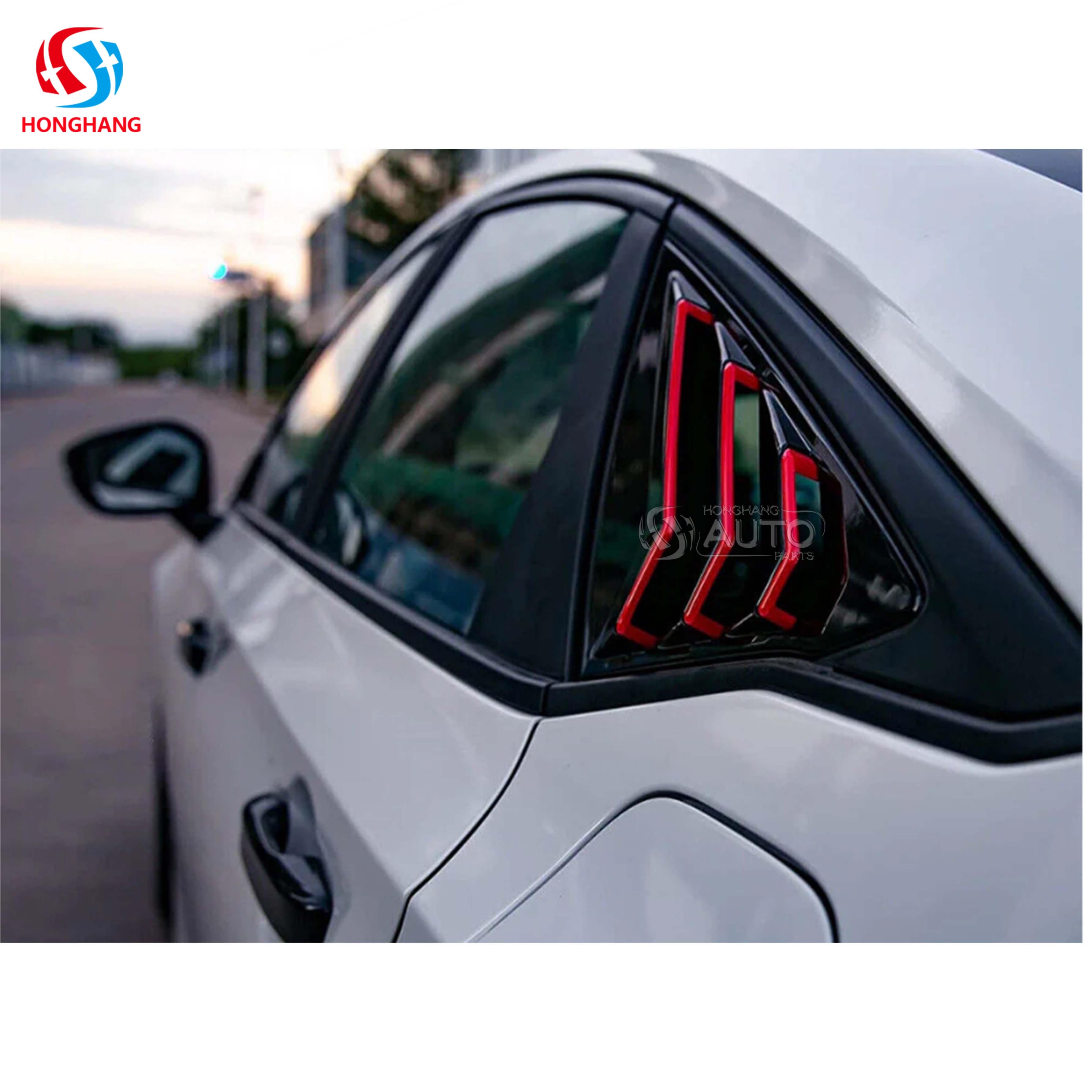 Car Rear Window Triangle Shutters Cover For Honda Civic 2018 2019 2020 2021 2022(1)