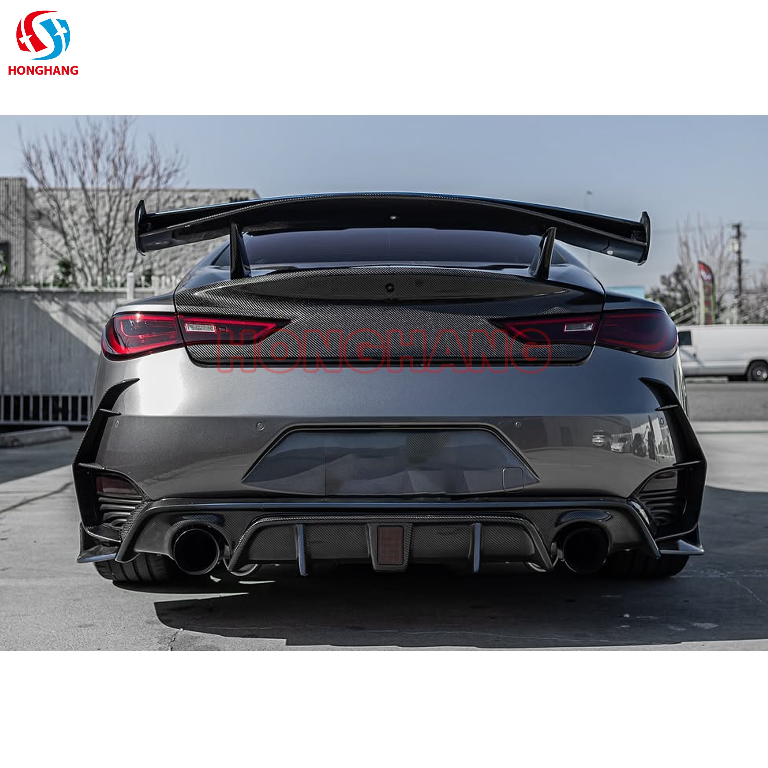 2017-2022 Infiniti Q60 Sport/Pure Coupe Rear Spoiler Wing