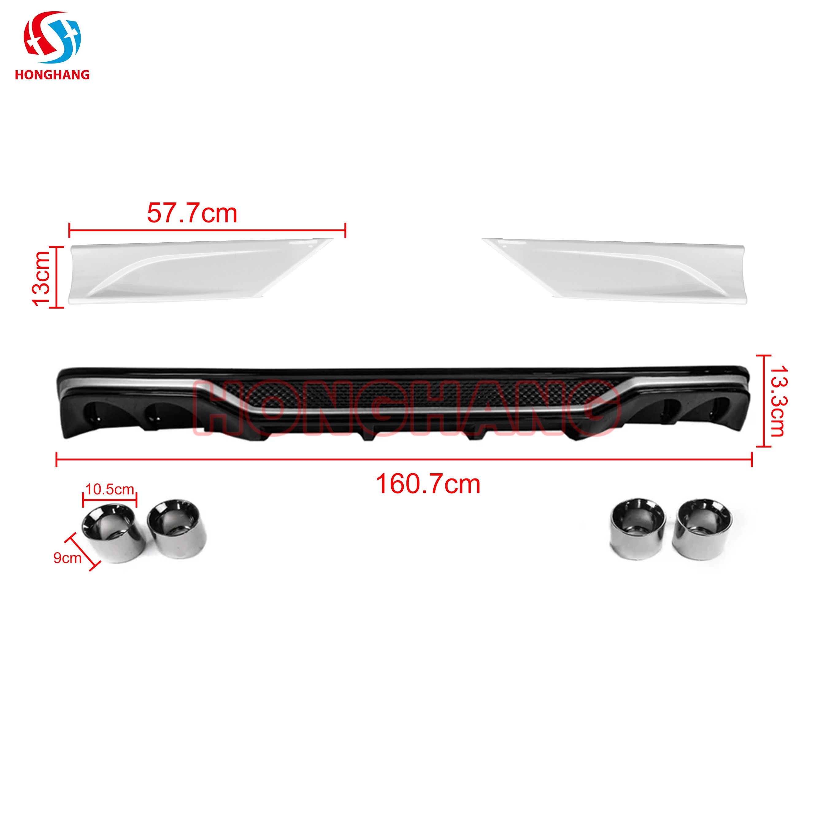 OEM Factory Wholesale ABS Rear Bumper Diffuser Lip for Honda Accord 11th Gen 2023 2024 2025 2026