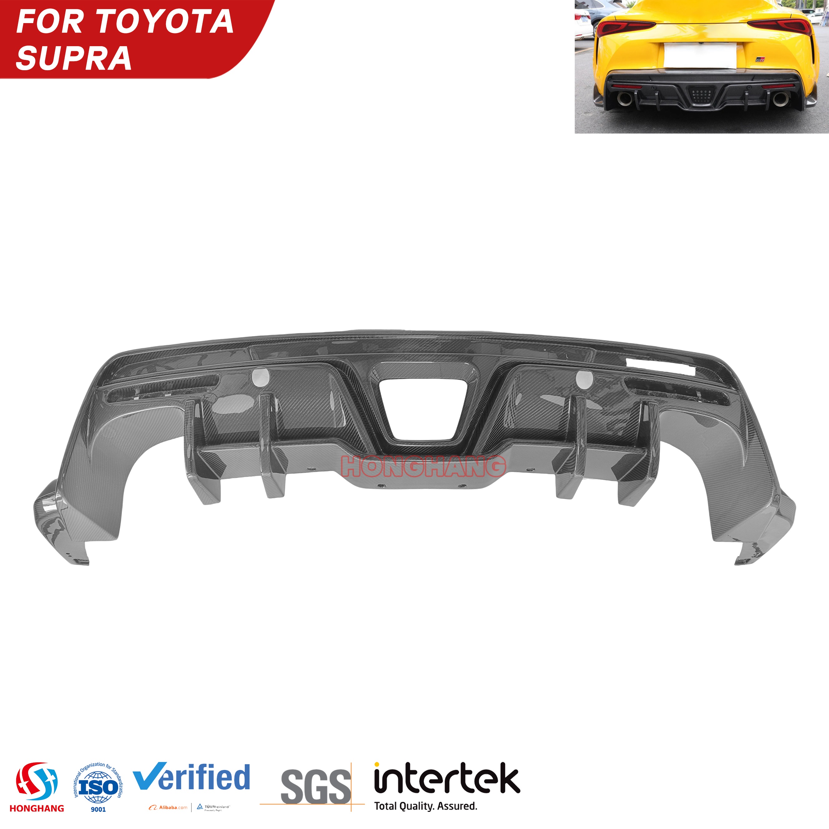 HONGHANG Toyota Supra A90 Rear Diffuser Lip