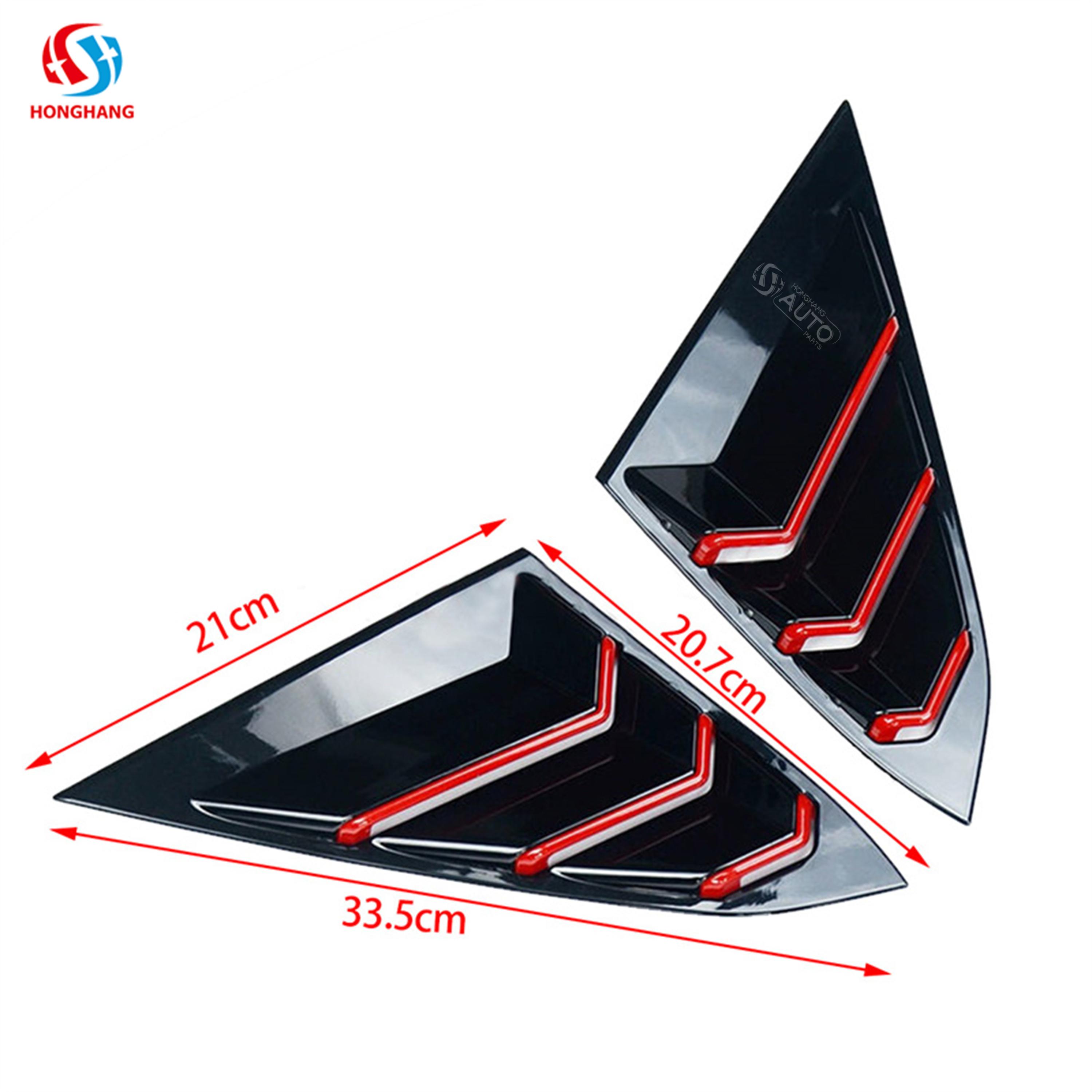 Car Rear Window Triangle Shutters Cover For Honda Civic 2018 2019 2020 2021 2022(3)