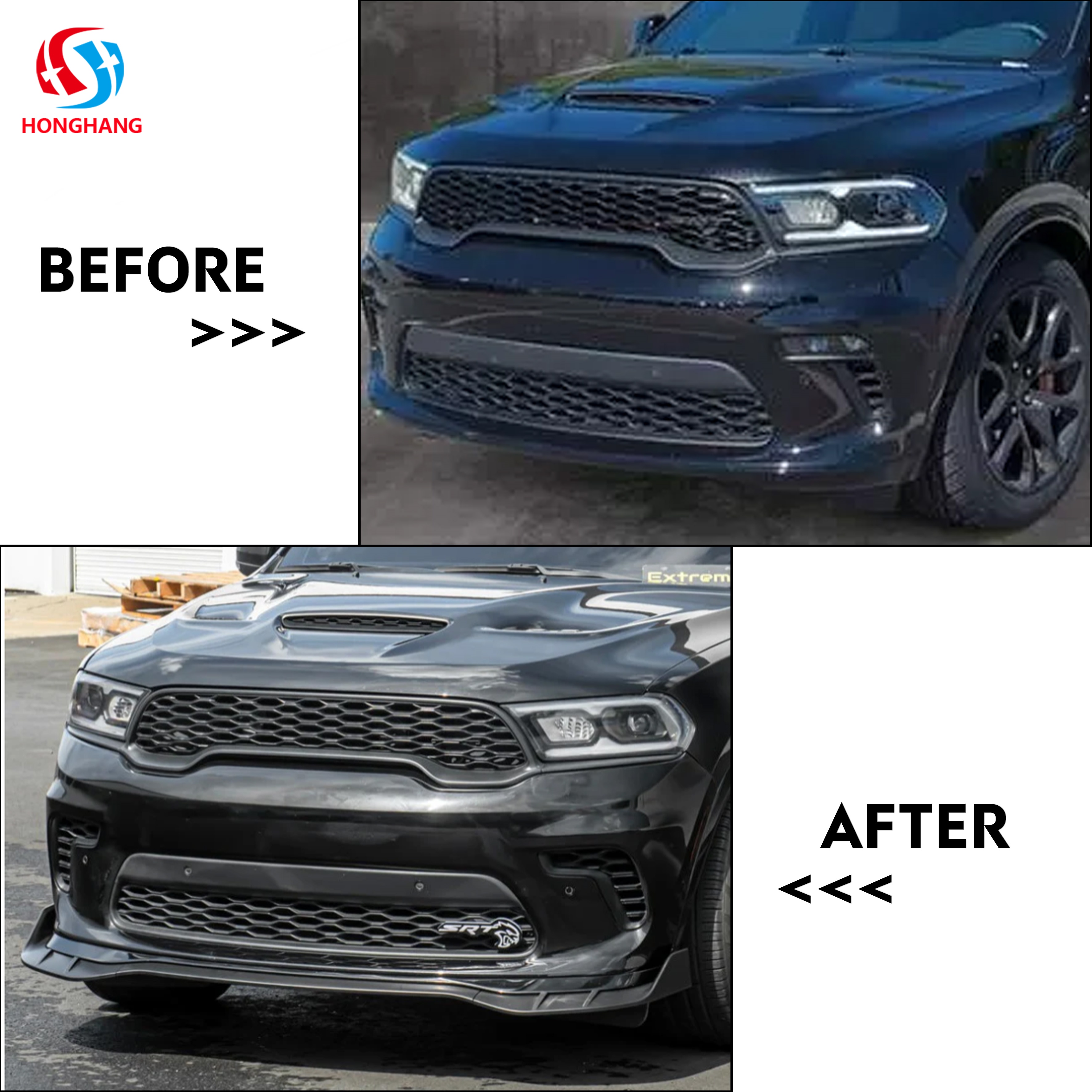 HONGHANG Dodge Durango SRT Hellcat Front Bumper Lip 2021 2022 2023