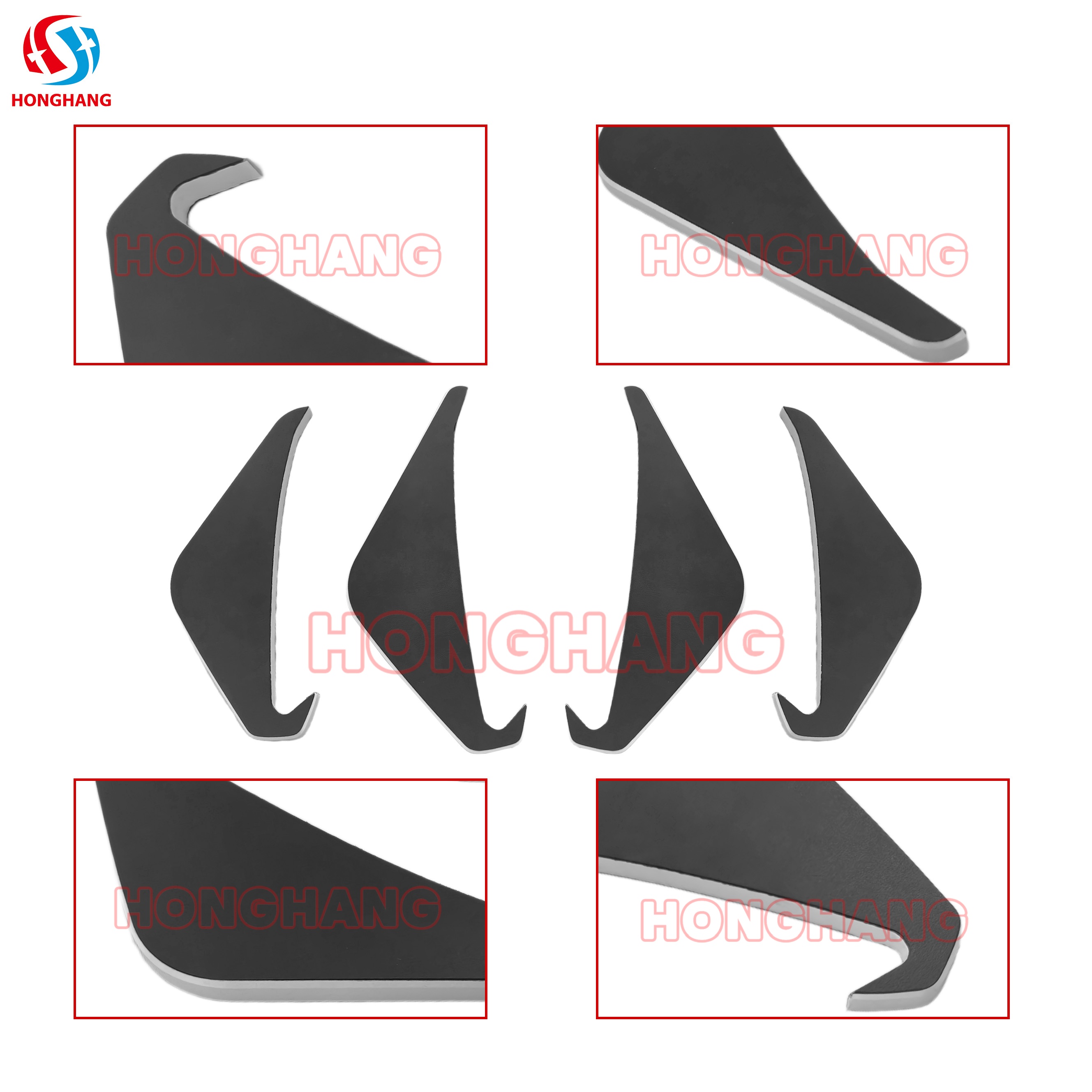 HONGHANG Kia Stinger Rear Diffuser Shark Fin Bumper Lip Splitter 2018 2019 2020 2021 2022 2023
