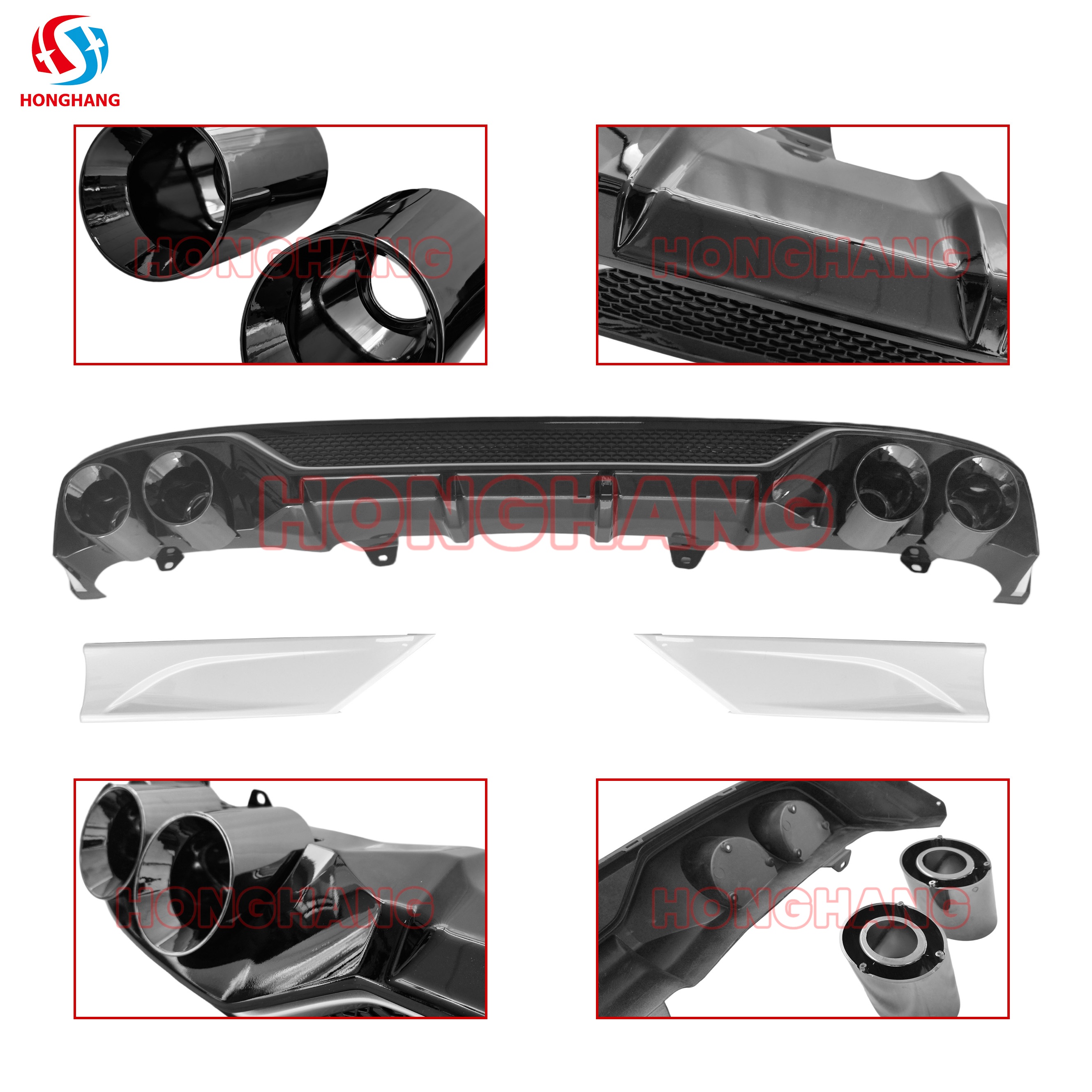OEM Factory Wholesale ABS Rear Bumper Diffuser Lip for Honda Accord 11th Gen 2023 2024 2025 2026