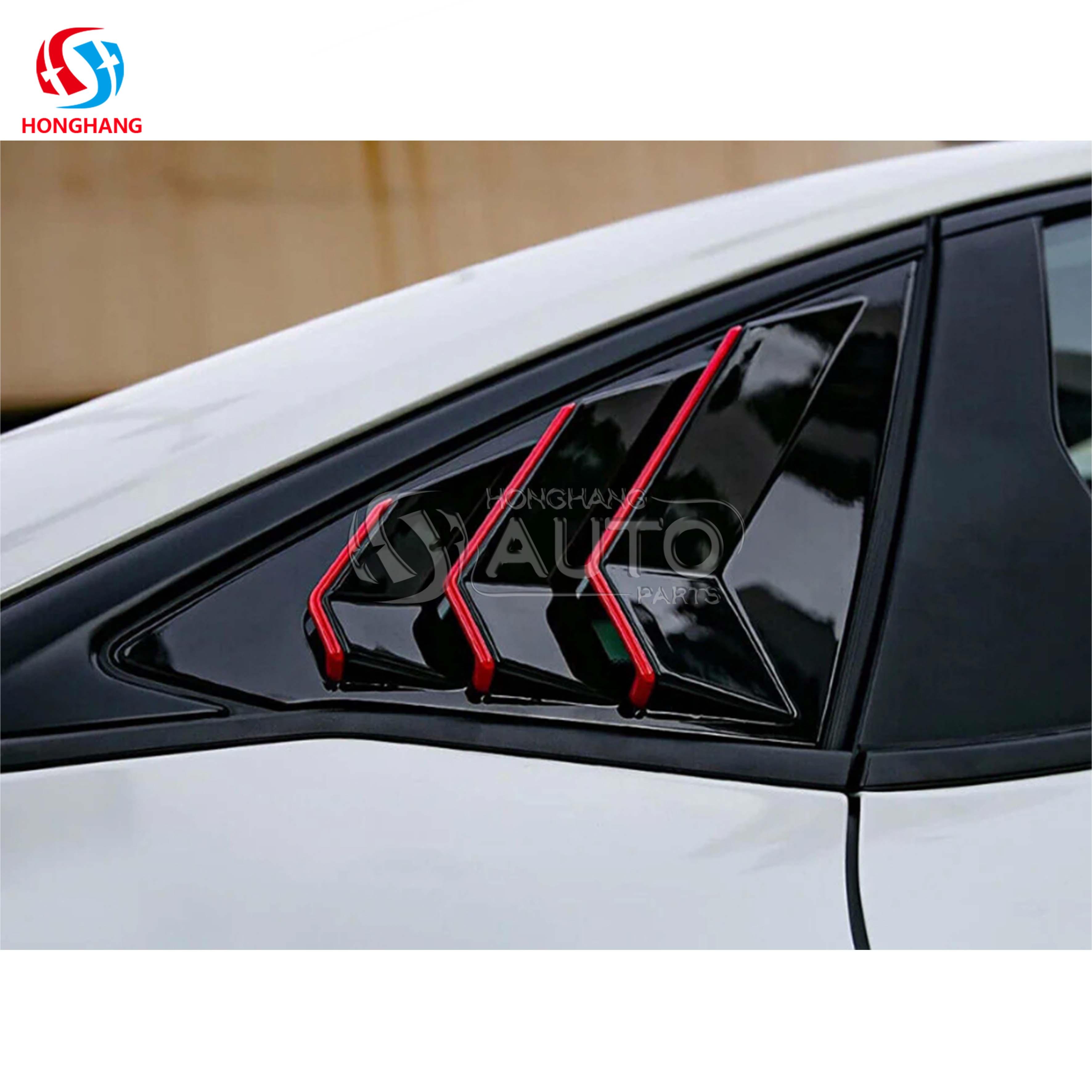 Car Rear Window Triangle Shutters Cover For Honda Civic 2018 2019 2020 2021 2022(2)