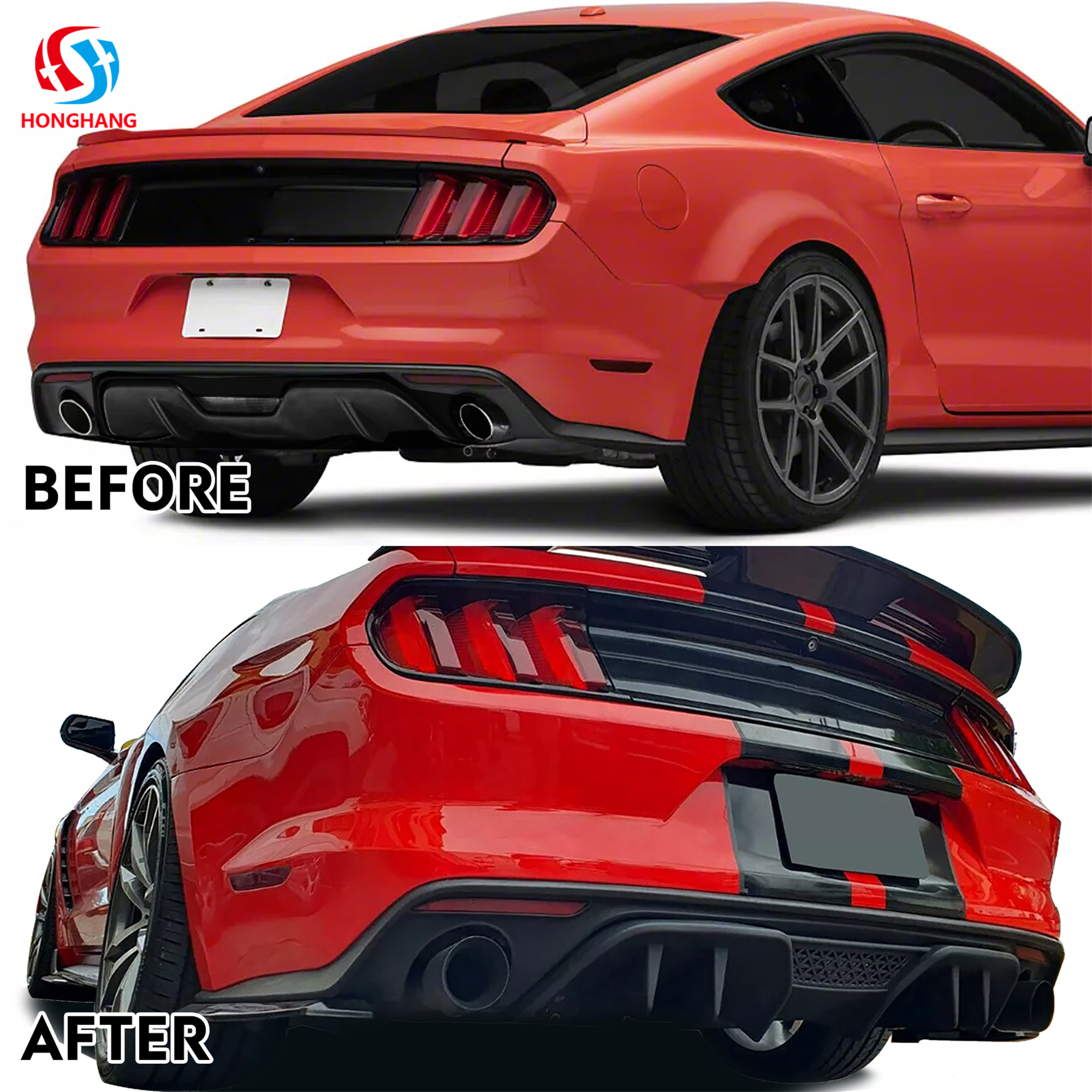 HONGHANG Ford Mustang R-Spec V2 Rear Diffuser