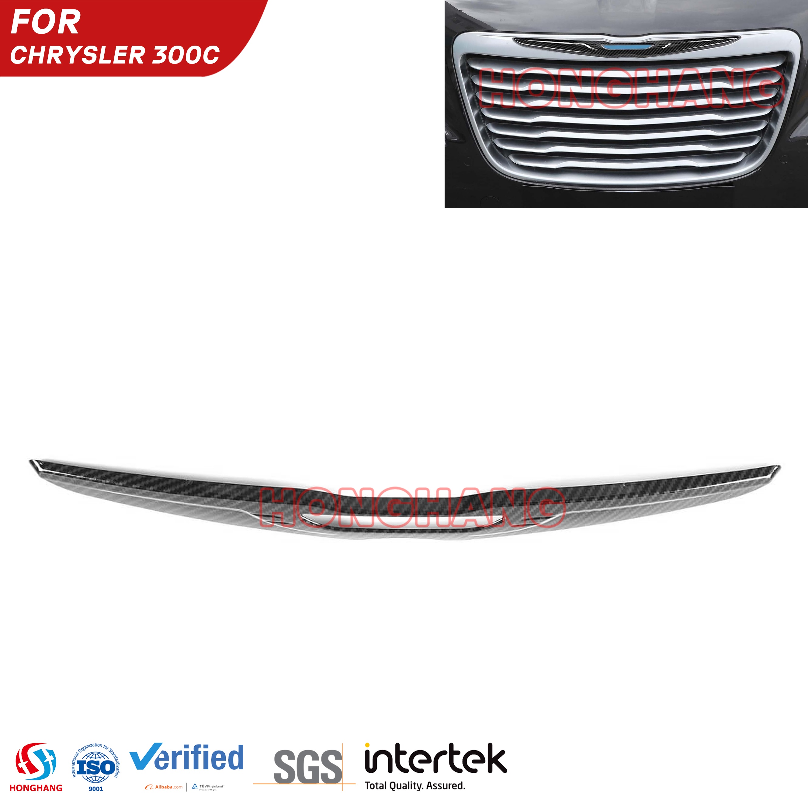 Chrysler 300C Front Grille Logo Trim Cover