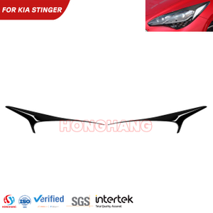 Factory Supplier Headlamp Eyelid Exterior Styling ABS Headlight Cover Trim For Kia Stinger 2018 2019 2020 2021 2022 2023