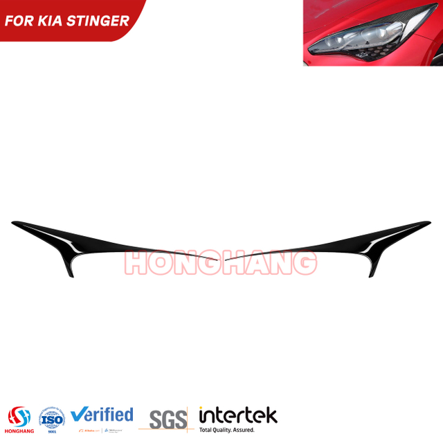 Factory Supplier Headlamp Eyelid Exterior Styling ABS Headlight Cover Trim For Kia Stinger 2018 2019 2020 2021 2022 2023